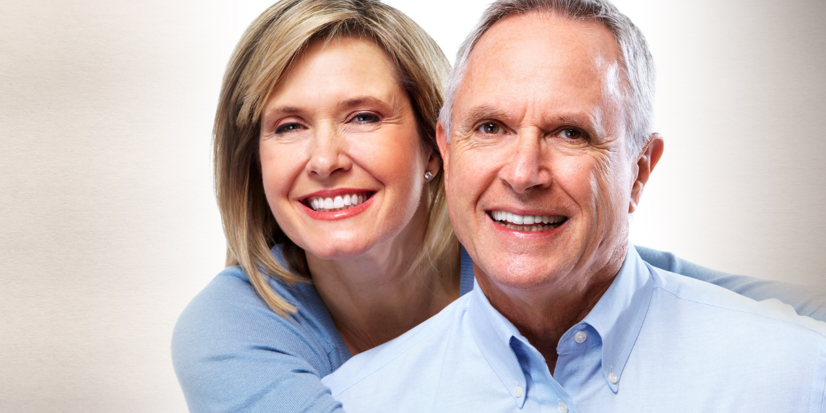 Mature couple smiling together